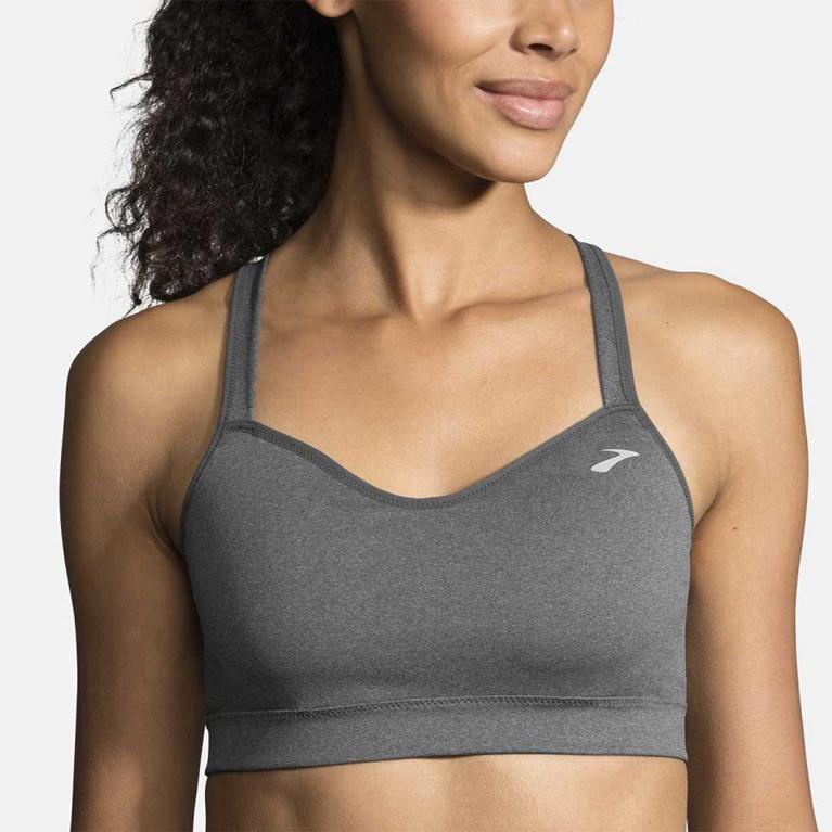 Brooks Womens Uprise Crossback Running Bra - Grey (724918-ZYW)